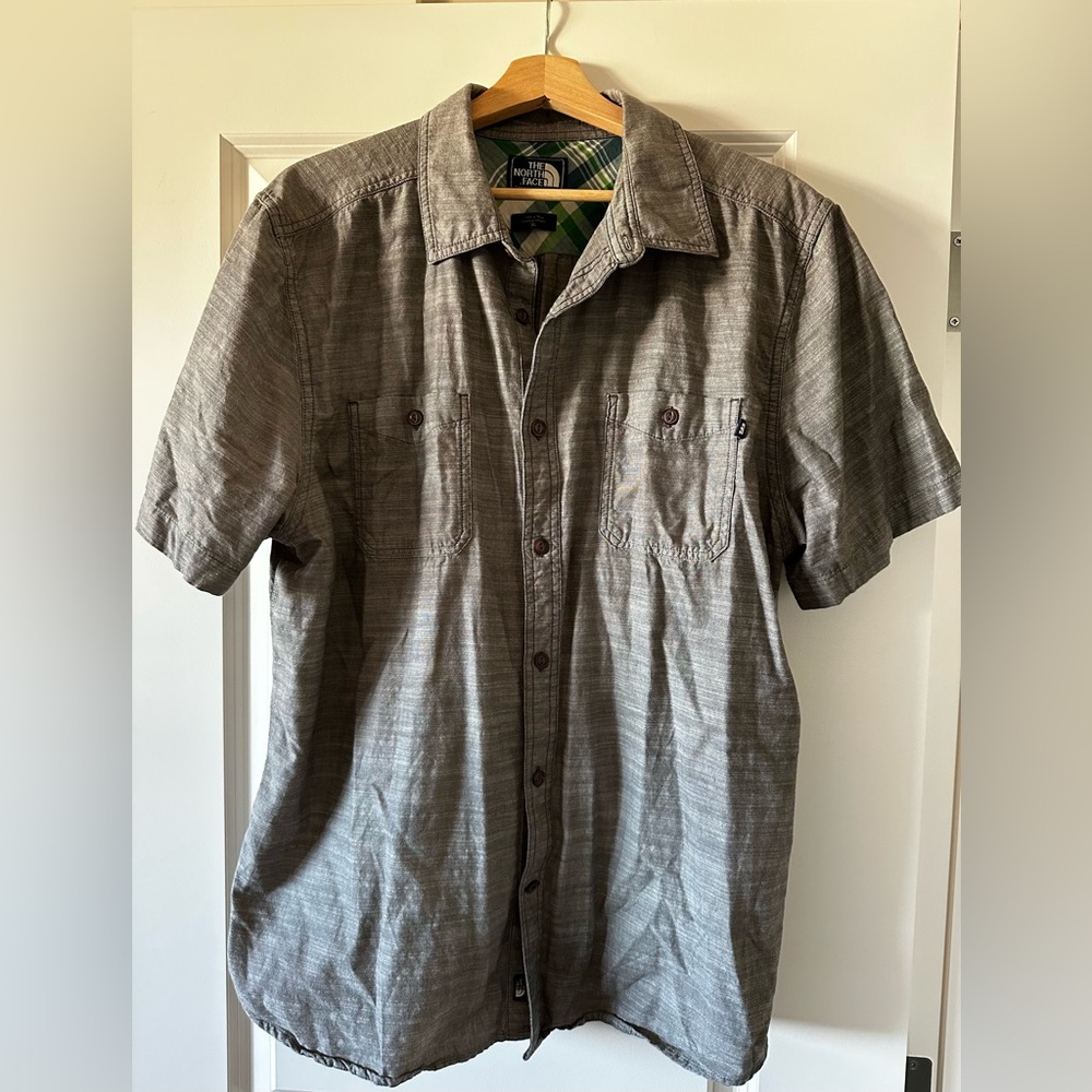 The North Face Gray Button-Down Shirt